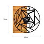 Wallity Reloj de pared decorativo de madera Nogal y Negro